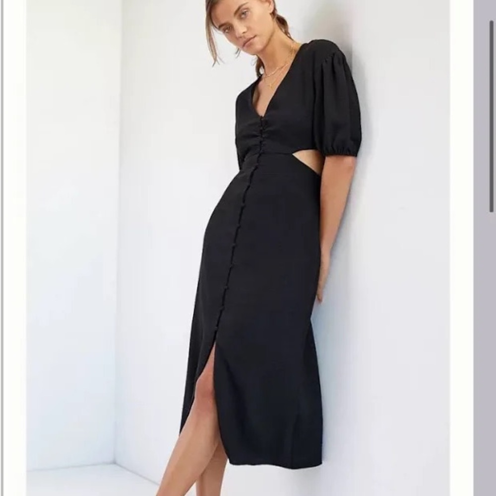 NWT Sunday in Brooklyn from Anthropologie Cut-Out Midi Dress - sz L